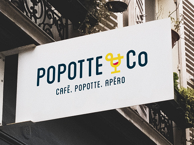 Popotte & Co ampersand apero cafe co drink food gluten logo popotte restaurant wine