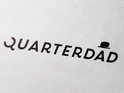 Quarterdad Logo dad design father font hat illustration letter logo logotype magazine type
