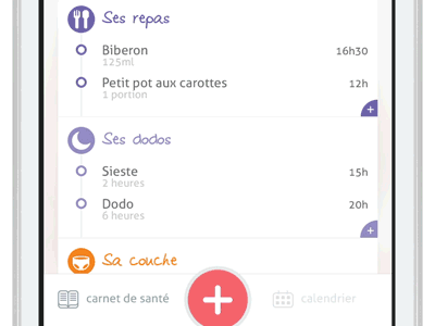 Health Book App Menu ui interaction pregnant mother kids baby material animation animate menu app healthbook