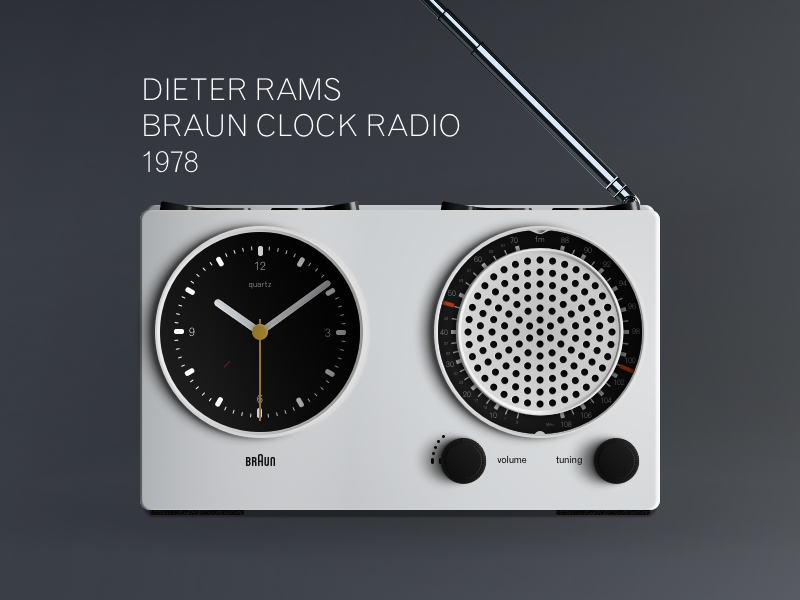 Dieter Rams Braun Clock by Nicolas on