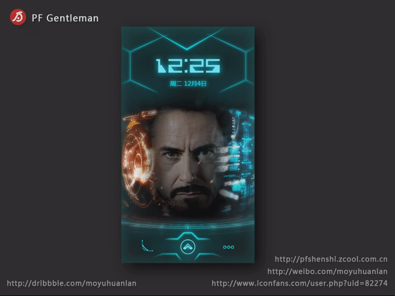 Iron Man(GIF)-Lock screen @X2 gif iron lock man screen
