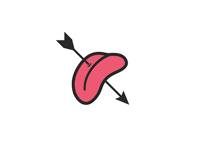 tongue of love arrow fun logo pink tongue