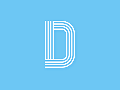 D d letter lines typography