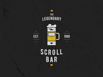 scroll bar arrow bar beer foam glass logo mug retro scroll scroll bar typography vintage