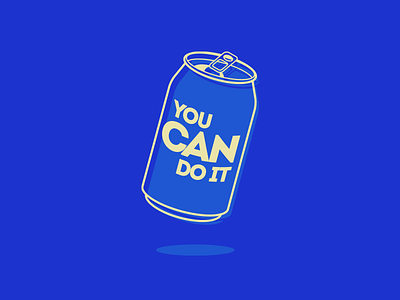 you can do it aluminium beverage can do it drink motivation pun quibble wordplay you can do it