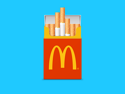 i'm smokin' it bad habit cigarette fastfood mcdonalds pack smoking smoking kills