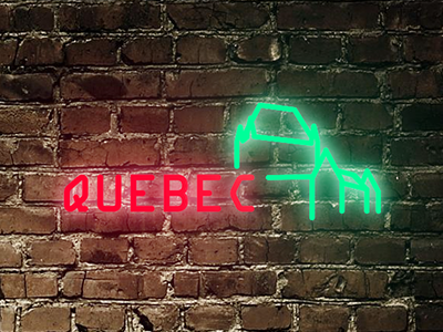 Neon cities : Canada canada cities icons logo neon quebec