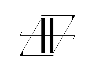"Double A" Monogram (oops) a letter lines logo monogram