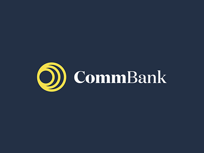 Commonwealth Bank Concept australia bank flat logo logotype rebrand