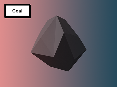 Coal 3d carbon cgi flat gradient quartz ui