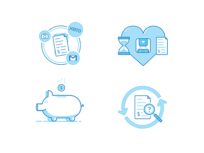 Illustrative icons business check corporate expense flat icon illustrator logo robot ui vector