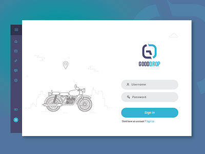 GoodDrop App UI bike drawing drop illustration line mockup ui ux