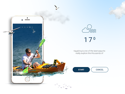 Daily UI - Water sports boat interaction shoes tablet ui ux