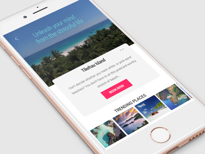 Travel App after animation beach effects interaction mockup photoshop travel ui