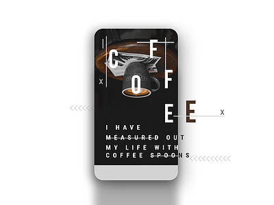 Disjointed Text 2018 app coffee design interface mobile new trend ui visual