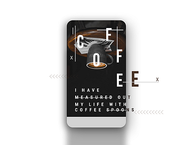 Disjointed Text 2018 app coffee design interface mobile new trend ui visual