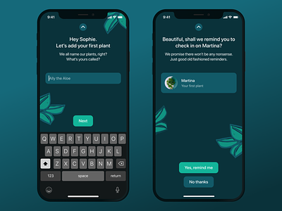 Sprout - Getting started get started onboarding plants product design sideproject signup swiftui