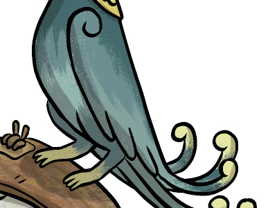 Familiar bird blue fantasy illustration kyles brushes photoshop