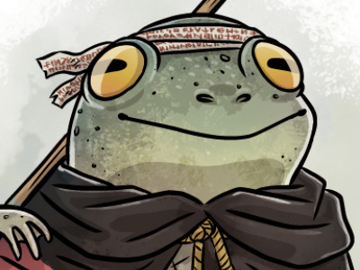 Gorrus character art animal bullywug cartoon fantasy frog green illustration kylesbrushes portrait