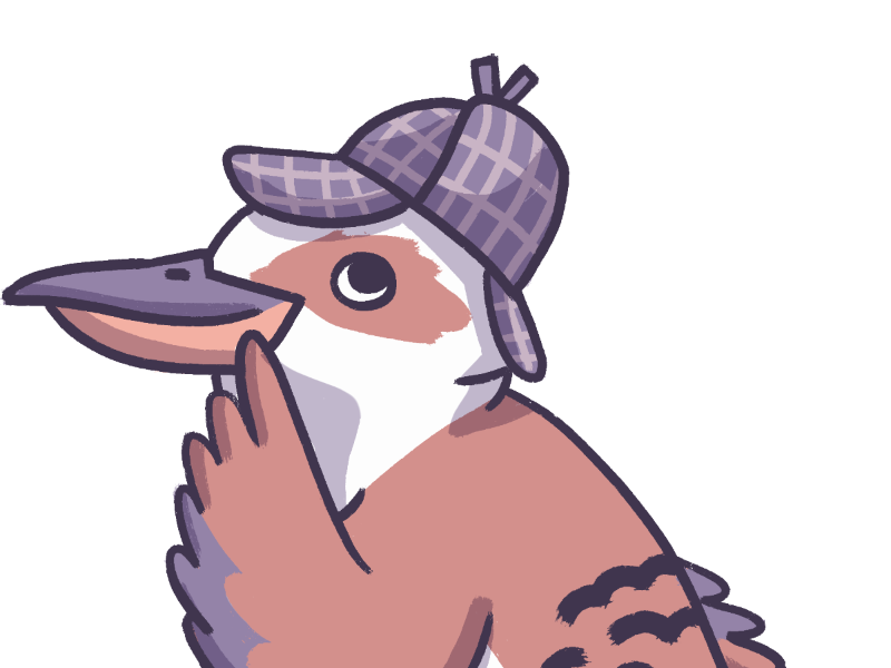 Cluey Kookaburra kyles handdrawn cartoon australian animal illustration