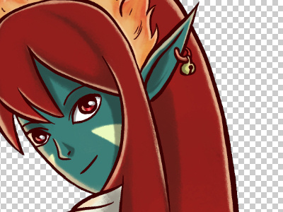 Fire elf character cintiq colouring illustration kids