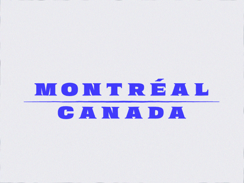 Montréal Canada canada city gif montreal motion photography type type design typography