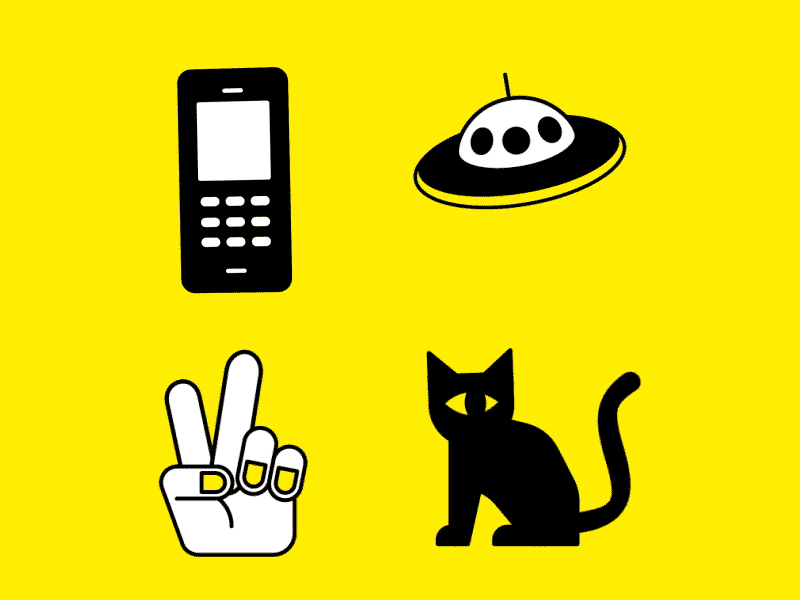 Icon animations for MTV animation cat hand icons illustration motion mtv phone trl ufo