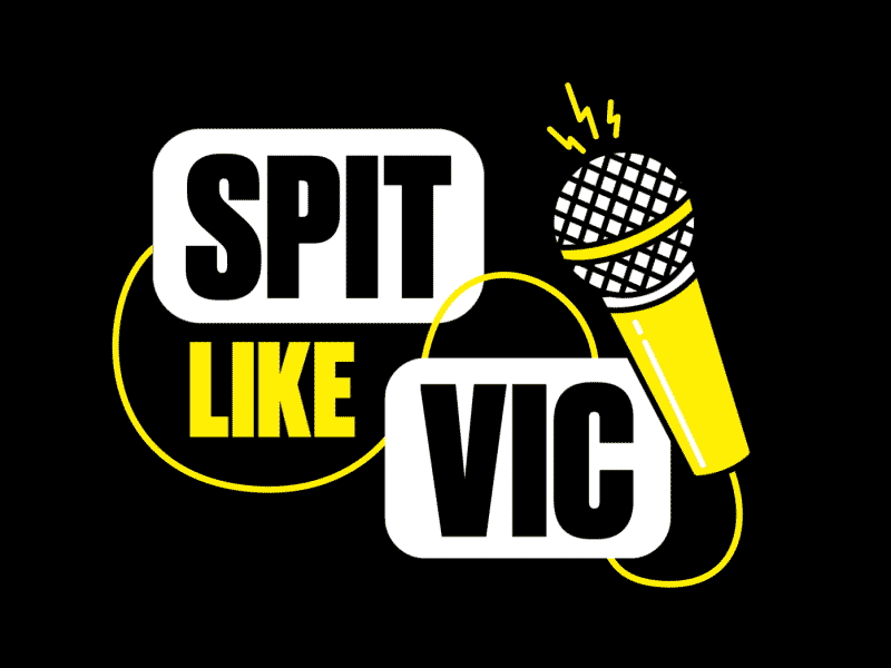 Spit Like Vic 2d animation design microphone mograph motion mtv music rap