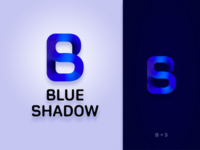 Blue Shadow Logo blue brand combined gradient logo shadow vector