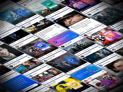 Social network events tiles for movies and series app