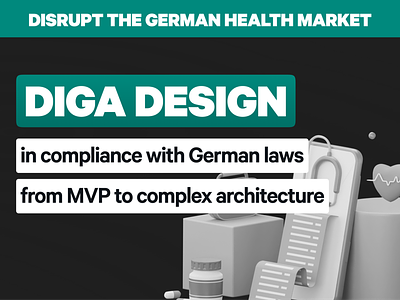 DiGA Design design deutsch dhealth diga digital health digitale gesundheitsanwendung ehealth electronic health german mhealth mobile health ui uiux ux