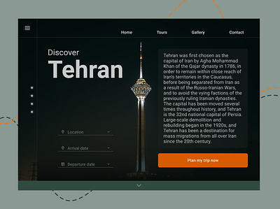 Tehran complementary green orange tehran travel trip ui