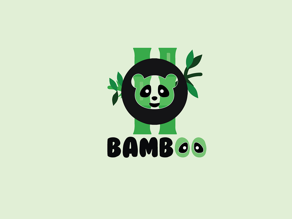 bamboo panda logo {challenge no 3} by mobile world on Dribbble