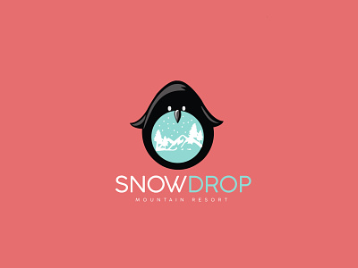 SNOW DROP MOUNAIN RESORT LOGO best logo cartoon logo dailylogochallenge design dribbble flat illustration illustrator logodesign snow snowdrop logo trending unique logo