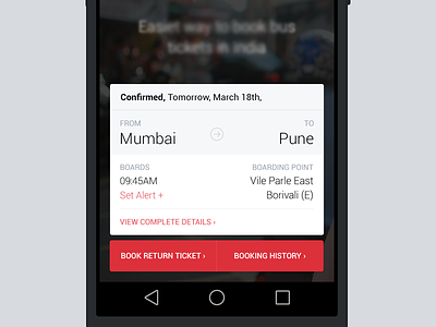 Ticket view android booking india interaction interface ticket travel