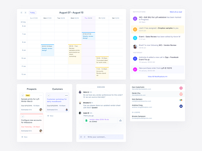 Thincloud components calendar gordita india interface kanban minimal notifications saas design social imprints thincloud ui web app