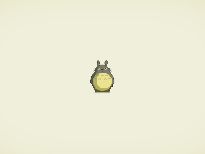 Totoro 8-bit gif look-he-blinks miyazaki neighbor pixel pixel-drawing totoro