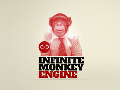 Infinite Monkey Engine half tone monkeys slab serif