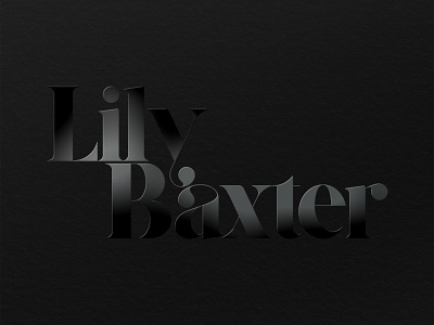 Lily black brand branding design foil gloss logo serif texture typography varnish vector