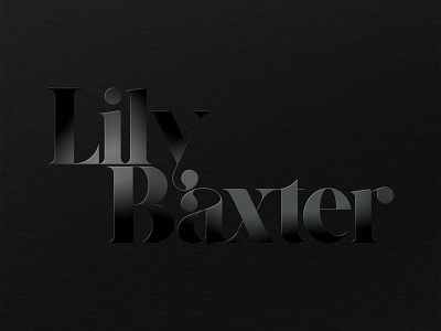 Lily black brand branding design foil gloss logo serif texture typography varnish vector