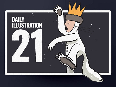 Daily Illustration 21 - And it was still hot brushpen dailychallenge designfeed designspiration dribbble habit handdrawn illustration illustrator ink where the wild thing sare