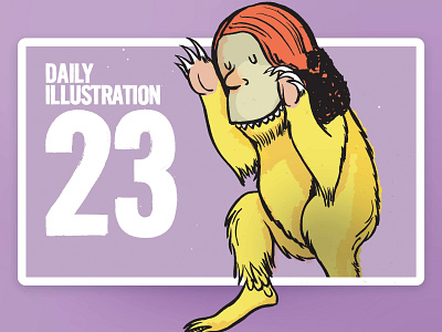 Daily Illustration 23 - Wild and Wooly artdaily artwork brushpen childrensbook creative dailychallenge designfeed designspiration digitalpainting dribbble habit handdrawn happy illustration illustrator ink process wherethewildthingsare