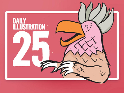 Daily Illustration 25 - The Bird One artdaily artwork brushpen childrensbook creative dailychallenge designfeed designspiration digitalpainting dribbble habit handdrawn happy illustration illustrator ink process wherethewildthingsare