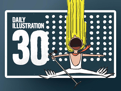 Daily Illustration 30 - This is more what I had in mind artdaily artwork band brushpen creative dailychallenge designfeed designspiration digitalpainting dribbble habit hair handdrawn happy illustration illustrator ink metal process rock n roll