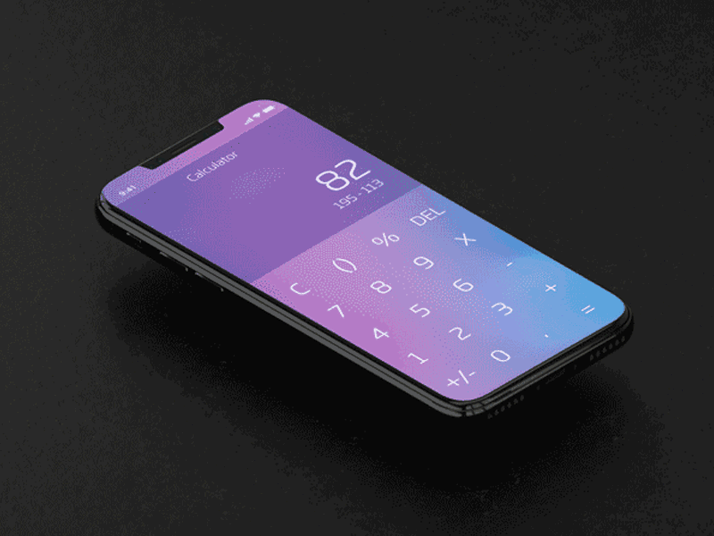 004 Daily Ui Calculator animation app design ui web