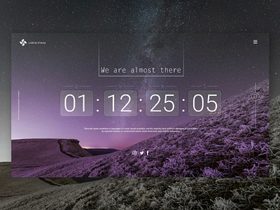 Countdown timer uxui design web design website