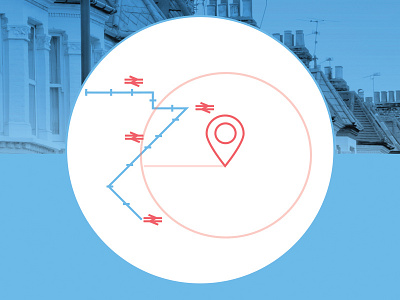 Commuter zones Icon icon london minimal transport