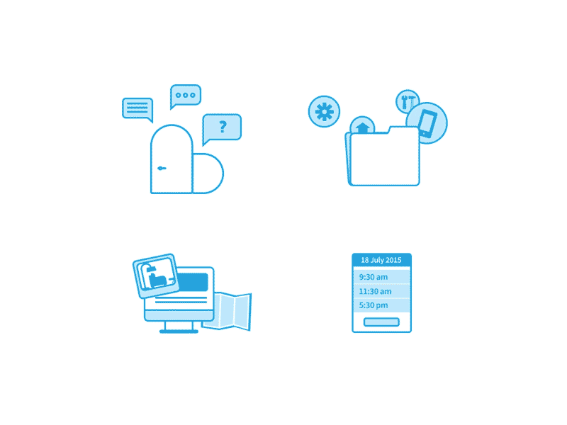 FAQ's Icons clean faqs icon illustration minimal motion