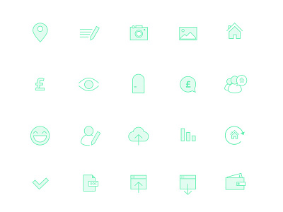 Icons Set icons illustration minimal thin