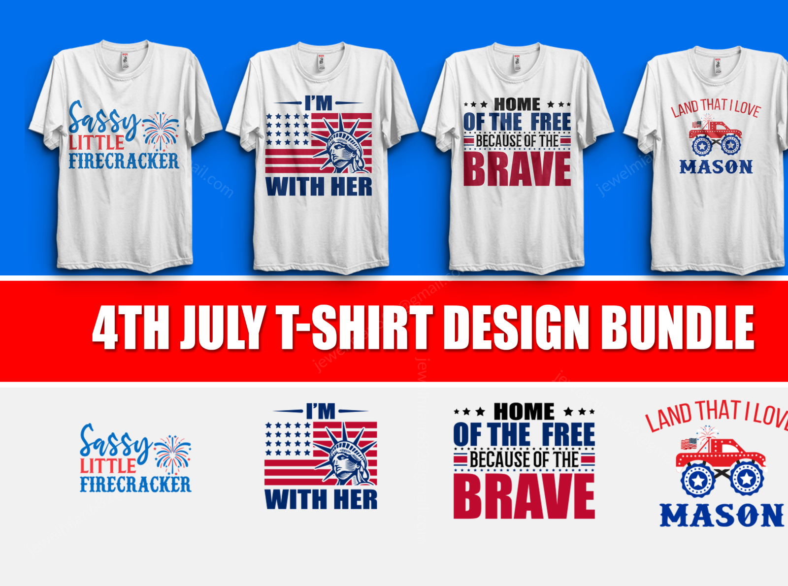 4th of July T-shirt Designs Bundle – MasterBundles